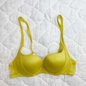 Victoria's Secret Yellow Padded Demi Bra 34A T-Shirt Style